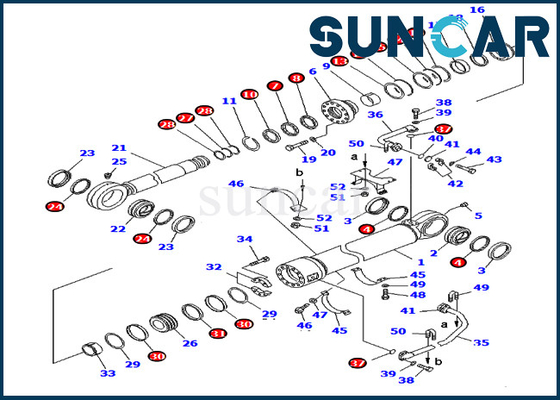 comprare 707-99-78680 guarnizione Kit For Excavator PC750SE-7 PC800SE-7 KOMATSU del cilindro di 7079978680 secchi online manufacture
