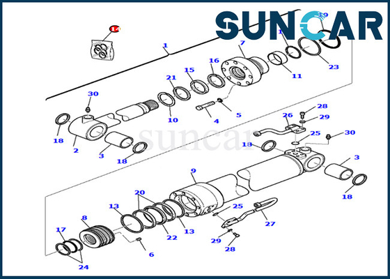 comprare KOMATSU 707-99-27390 7079927390 corredi di riparazione del cilindro del corredo PC75R-2 PW75R-2 della guarnizione della sostituzione del secchio online manufacture
