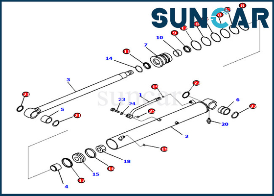 comprare 721-98-00670 corredi di servizio del corredo 7219800670 PC78US-10 KOMATSU della guarnizione del cilindro idraulico dell'asta online manufacture
