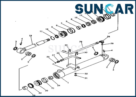 comprare il corredo 20X6356300 della guarnizione del cilindro dell'asta 20X-63-56300 l'escavatore Service Parts di resistenza all'usura PC80-1 KOMATSU online manufacture