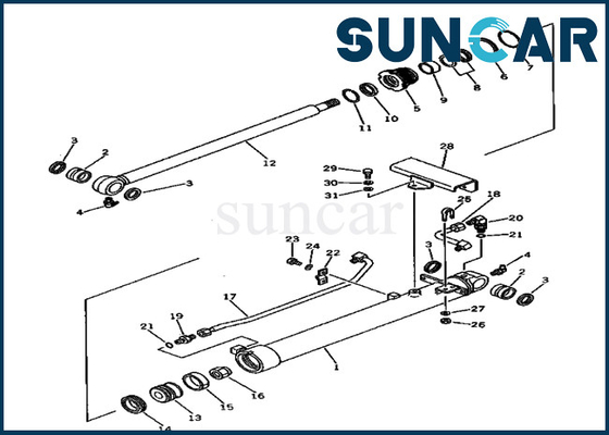 comprare Guarnizione Kit Fits For Komatsu Model PC80-1 del cilindro del secchio del corredo 20X-63-76300 20X6376300 della sostituzione online manufacture