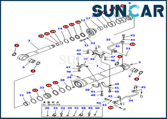 comprare 707-99-69540 una guarnizione Kit Hydraulic Cylinder Fits For KOMATSU PC800-8 PC850-8 PC800LC-8 di 7079969540 secchi online manufacture