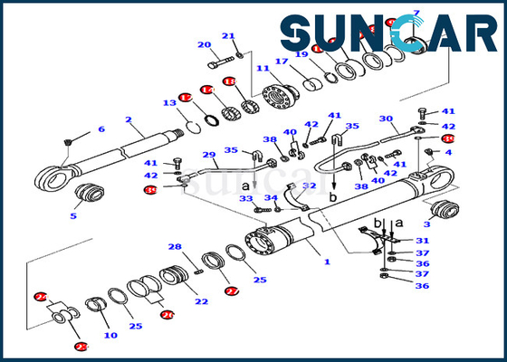 comprare PC800-8E0 PC850-8E0 KOMATSU 707-99-76360 servizio Kit Excavator Seal Kit del cilindro di 7079976360 aste online manufacture