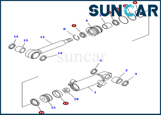 comprare Escavatore Repair Kits del corredo 7079902010 di servizio del cilindro di lama di PC01-1 PC03-2 KOMATSU 707-99-02010 online manufacture