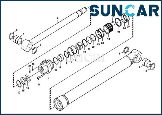 comprare Corredo della guarnizione di riparazione del cilindro idraulico del corredo EC700B EC750D SUNCARVO.L.VO di sigillamento del secchio VOE14612140 14612140 online manufacture