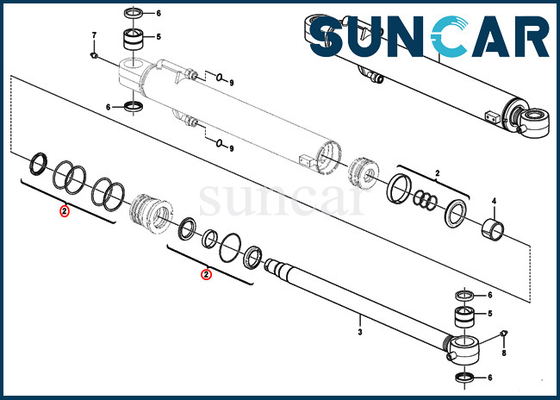 comprare Corredi della sostituzione del cilindro idraulico dei corredi VOE15016598 VOE 15016598 EC35C ECR48C SUNCARVO.L.VO della guarnizione dell'asta online manufacture