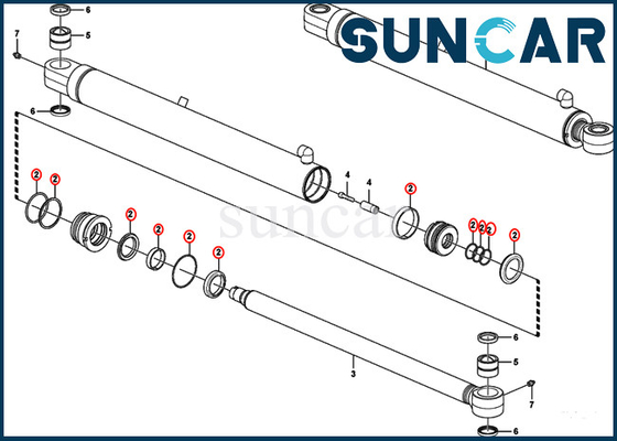 comprare Corredi di sigillatura del corredo di riparazione della guarnizione del cilindro del braccio di VOE15174600 Dipper VOE 15174600 EC35C ECR48C ECR50D SUNCARVO.L.VO online manufacture