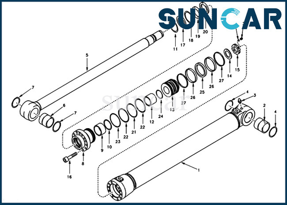 comprare Modelli SUNCARVO.L.VO EC140 di Kit Hydraulic Cylinder Fits For della guarnizione di riparazione dell'asta di VOE14502215 VOE 14502215 online manufacture