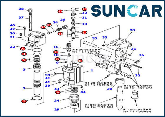 comprare Guarnizione idraulica Kit For Komatsu Excavator PC30R-8 dell'interruttore del braccio BK301Z-SK1 online manufacture