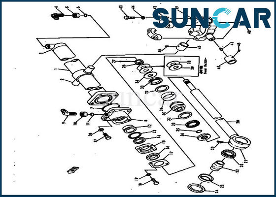 comprare Corredo idraulico 101-61-05010 della guarnizione del cilindro di KOMATSU D20A-2 online manufacture