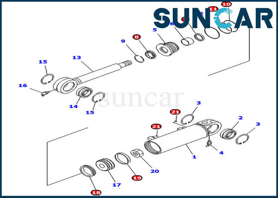 comprare 707-98-24710 7079824710 inclinano i corredi della guarnizione del cilindro idraulico di KOMATSU per D39EX-21 D39PX-21 online manufacture
