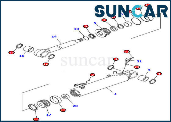 comprare 707-99-23910 7079923910 KOMATSU che sigilla il corredo di Kit Hydraulic Lift Cylinder Service online manufacture