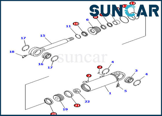 comprare 707-99-24670 bulldozer di Kit Komatsu Service Kits Fits D37EX-21A D31PX-21A della guarnizione del cilindro di inclinazione online manufacture
