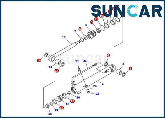 comprare 707-98-11230 sostituzione interna del modello dei corredi PC08UU-1-A di Boom Cylinder Seal dell'escavatore di KOMATSU online manufacture