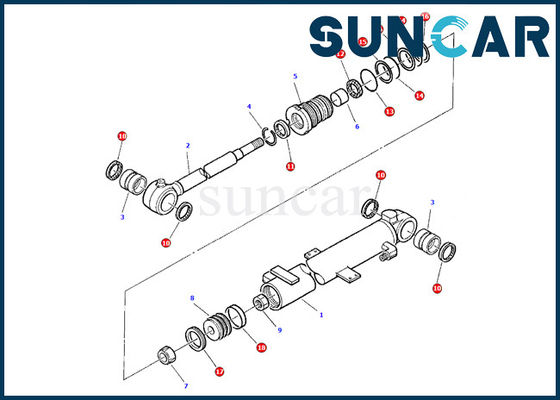 comprare 878000376 corredo di Inner Repair Service del modello del corredo PC07-2 della guarnizione della guarnizione del cilindro dell'asta di KOMATSU online manufacture