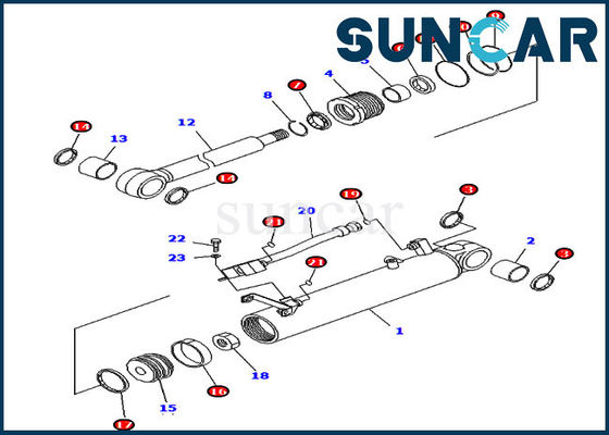 comprare KOMATSU 707-98-24700 servizio Kit For Crawler Dozer Models D39EX-21 del cilindro di 7079824700 ascensori online manufacture