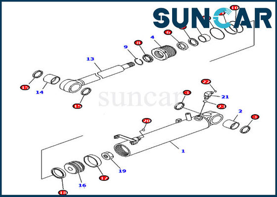 comprare 707-99-24640 guarnizione Kit Fits Bulldozer D39PX-2A KOMATSU del cilindro di RH del LH dell'ascensore idraulico online manufacture