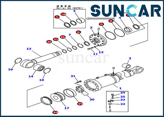 comprare 707-98-84011 il corredo D475A-3-SC KOMATSU di sigillamento del bulldozer inclina i corredi di riparazione del cilindro online manufacture