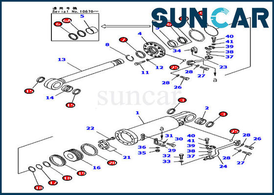 comprare 707-98-82010 7079882010 corredi della guarnizione del corredo D475A-3-HD KOMATSU di servizio del cilindro dell'ascensore dello scarifiC.A.Tore online manufacture