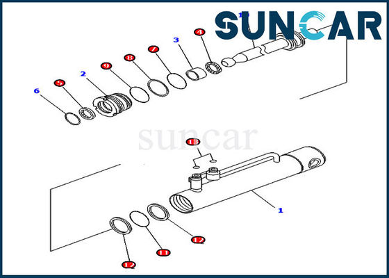 comprare 707-98-11350 guarnizione Kit Fits Komatsu D375A-6 D475A-5 del cilindro idraulico dell'estrattore di Pin online manufacture