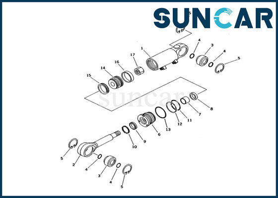 comprare 707-98-12410 la guarnizione Kit Hydraulic Cylinder Repair Parts del cilindro dell'ascensore della lama misura l'escavatore PC12UU-2 online manufacture