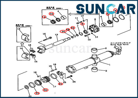 comprare 707-98-75410 corredi idraulici della sostituzione del cilindro del corredo D575A-2 KOMATSU di servizio dell'ascensore della lama online manufacture
