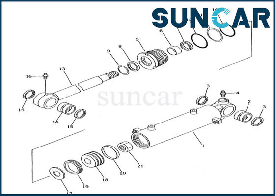 comprare Corredi di servizio del cilindro del corredo 707-98-12700 della guarnizione di Blade Lift Cylinder dell'escavatore di KOMATSU PC10-7 online manufacture