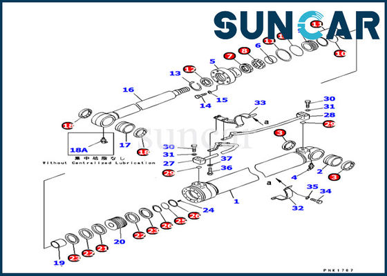 comprare 707-99-25840 servizio Kit Cylinder Repair Seal Kit del cilindro dell'asta per l'escavatore di KOMATSU PC100-6Z online manufacture