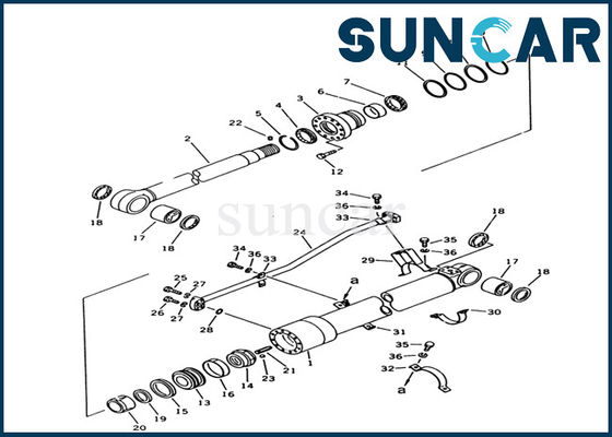comprare Escavatore di Kit For PC100-3 KOMATSU di riparazione di resistenza di olio del corredo 707-98-38600 di sigillamento del cilindro del braccio online manufacture