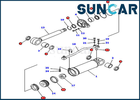 comprare ISO9001 Selas 707-98-52130 parti del bulldozer del corredo D61E-12 KOMATSU di sigillamento del cilindro dello scarifiC.A.Tore online manufacture