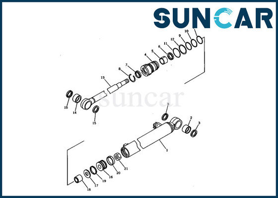 comprare escavatore Inner Parts di Assy Komatsu Seal Kit Fits PC03-1 del cilindro idraulico dell'asta 21S-63-02010 online manufacture