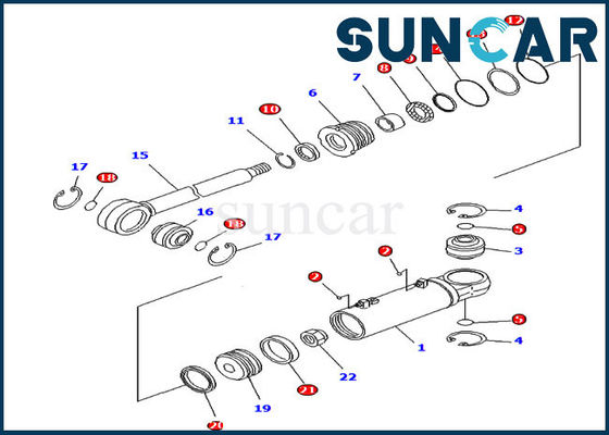 comprare Corredo idraulico della guarnizione del cilindro di Tlit del bulldozer delle parti 707-99-43690 dell'OEM di D61EX-15 D61PX-15 KOMATSU online manufacture