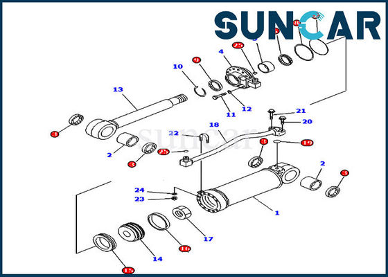 comprare Corredi della guarnizione del cilindro dello scarifiC.A.Tore del corredo 7079852220 di servizio del cilindro per il bulldozer D65EX-15 di KOMATSU online manufacture