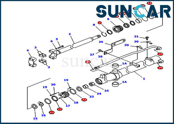 comprare 707-99-36150 corredi della guarnizione di riparazione del cilindro di Kit Komatsu D85EX-15 di servizio idraulico dell'ascensore della lama online manufacture