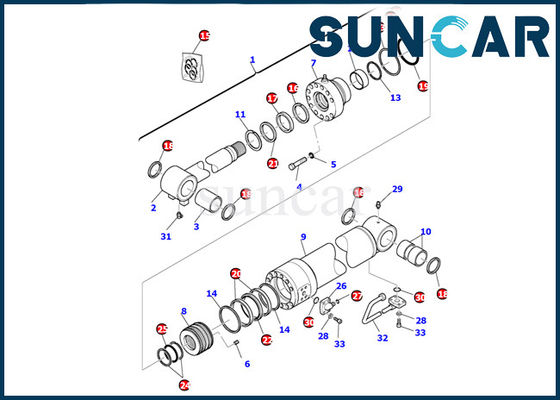 comprare 707-99-41300 escavatore idraulico di Kit Gasket Kits For Komatsu della guarnizione del cilindro di lama delle guarnizioni PC110R-1 online manufacture