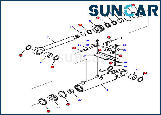 comprare Corredi del cilindro dell'ascensore dello scarifiC.A.Tore del corredo 707-99-43700 della guarnizione di riparazione di KOMATSU per le parti del bulldozer D85MS-15 online manufacture