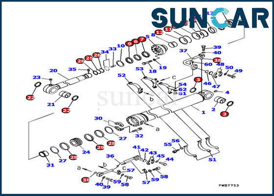 comprare Corredi della guarnizione del cilindro del secchio del corredo 707-99-67290 di servizio di KOMATSU per PC1100-6 l'escavatore Inner Parts online manufacture