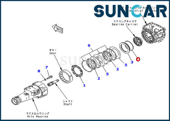 comprare Parti della guarnizione della sostituzione dei cariC.A.Tori della ruota di KOMATSU dell'anello sigillante 419-33-21420 del cambio WA320-6 online manufacture