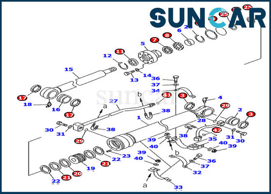 comprare 707-99-27680 escavatore Seal Kit di resistenza di olio di Kit Komatsu PC138US-8 della guarnizione del cilindro del secchio online manufacture