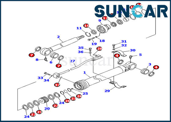 comprare Escavatore Bucket Cylinder Seal Kit Machinery Sealing Repair Parts di PC138US-8 KOMATSU 707-99-27780 online manufacture