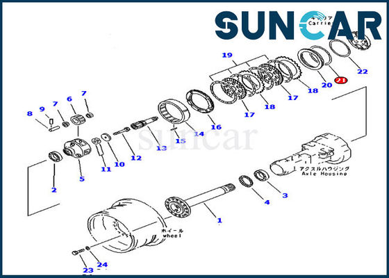 comprare Guarnizione del cariC.A.Tore della ruota di WA320-3 KOMATSU 419-33-21412 Axle Sealing Ring 4193324412 online manufacture