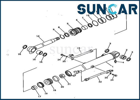 comprare 707-99-15710 guarnizione Kit Oil Resistance Inner Service Kit Replacement del cilindro dell'asta di KOMATSU PC28UU-1 online manufacture