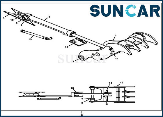 comprare Corredo del pollice di Kit For 120D 130G John Deere Excavator Direct Hydraulic della guarnizione del cilindro idraulico AT383237 online manufacture
