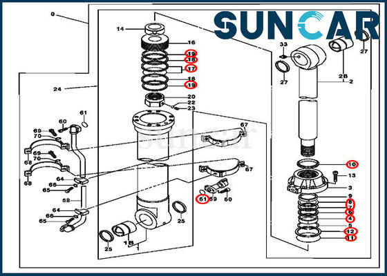 comprare 4653042 corredi di JOHN DEERE Replacemenet dell'escavatore del corredo 450LC 450DLC della guarnizione del cilindro del secchio online manufacture