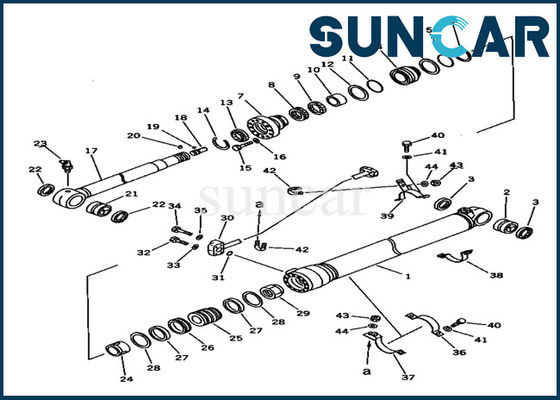 comprare 707-99-46200 corredo di Parts Suncar Repair dell'escavatore di Kit Fits Komatsu PC150-5 della guarnizione del cilindro del braccio online manufacture