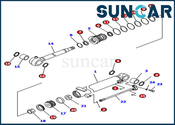 comprare 707-98-12390 modello di Kit Replacement For Excavator di riparazione della guarnizione del cilindro del corredo PC16R-3 di sigillamento di KOMATSU online manufacture