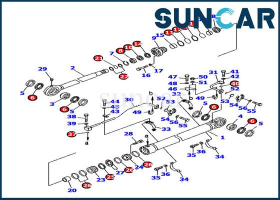 comprare 707-99-77330 corredo di Bucket Cylinder Sealing dell'escavatore del corredo di riparazione della guarnizione del cilindro PC1600-1 KOMATSU online manufacture