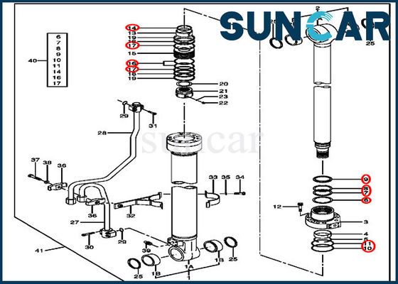 comprare Riparazione Kit Cylinder Components For 120C 120D John Deere Replacement Parts della guarnizione di 4662895 aste online manufacture