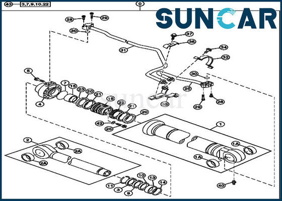 comprare Riparazione Kit Fits 230CLC John Deere Parts della guarnizione del cilindro dell'asta di Oil Seals 9257531 dell'escavatore online manufacture