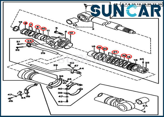 comprare Corredo 9178284 della guarnizione del cilindro del braccio per i modelli dell'attrezzatura di John Deere 230LCR 200CLC 790ELC online manufacture